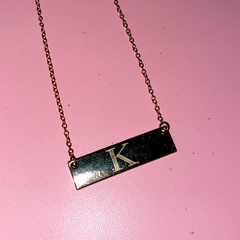 gold bar necklace